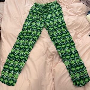 Zara green patterned soft pants
